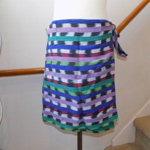 ANA"S FASHIONS Printed Multicolored Wrap Skirt Size Medium